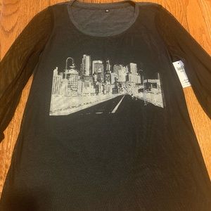 Casual 3DBlack&Grey blouse!